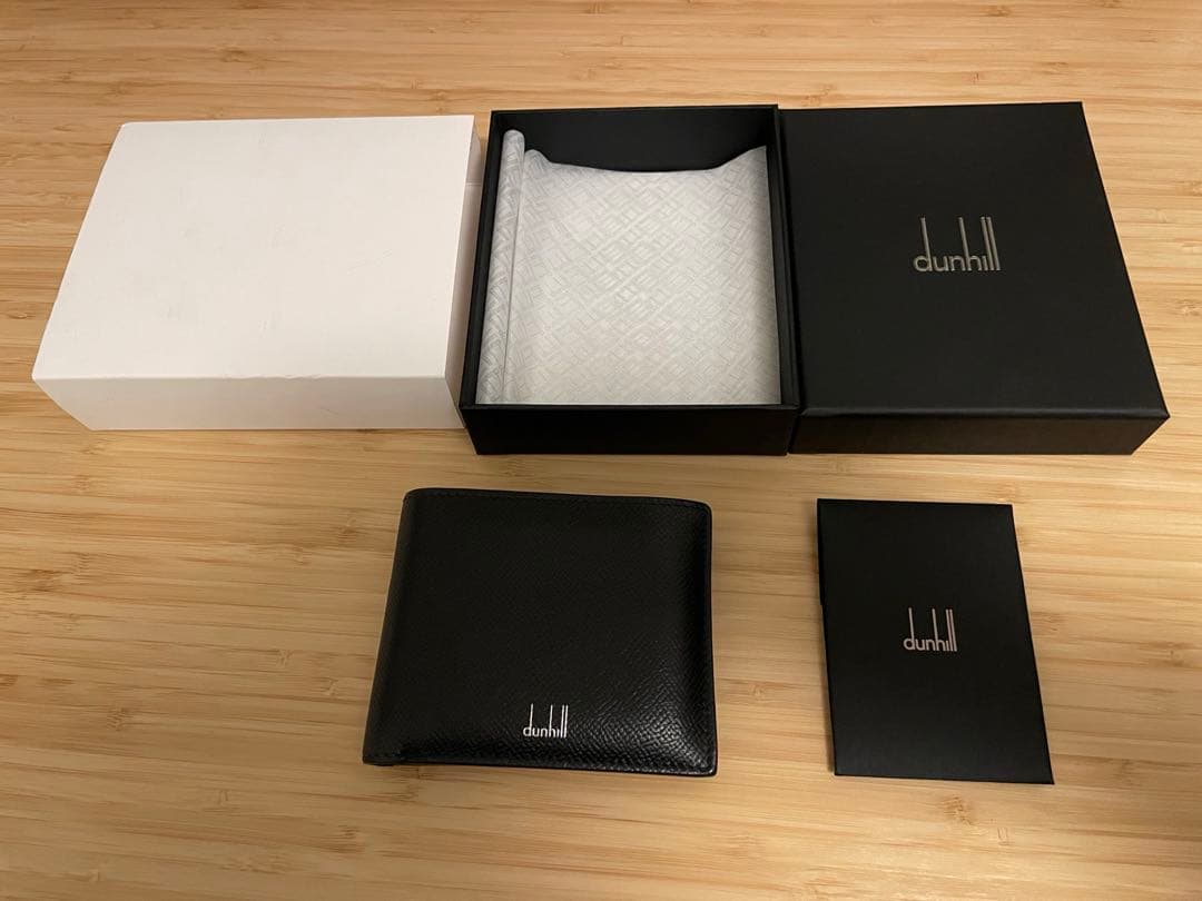 Dunhill（ダンヒル）二つ折り財布　ブラック　カドガン レザー