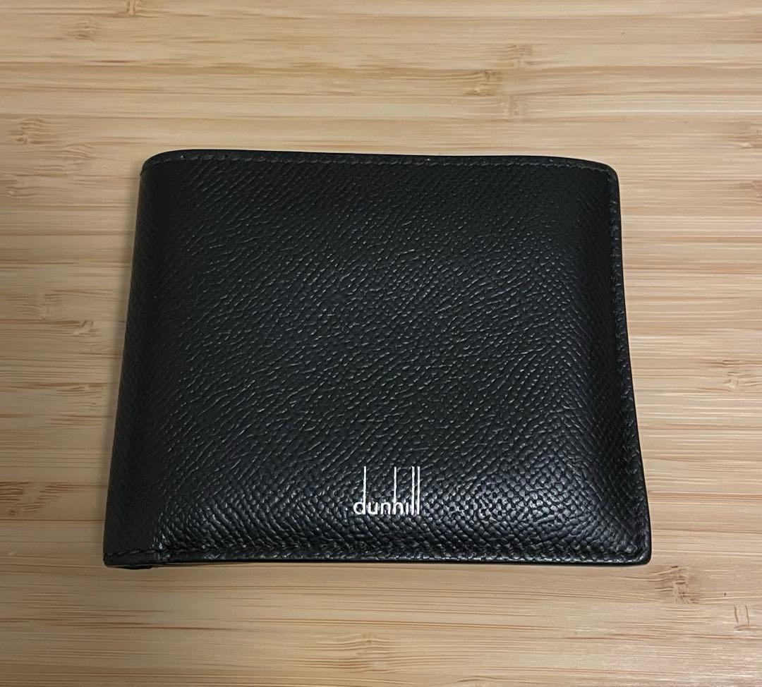 Dunhill（ダンヒル）二つ折り財布　ブラック　カドガン レザー
