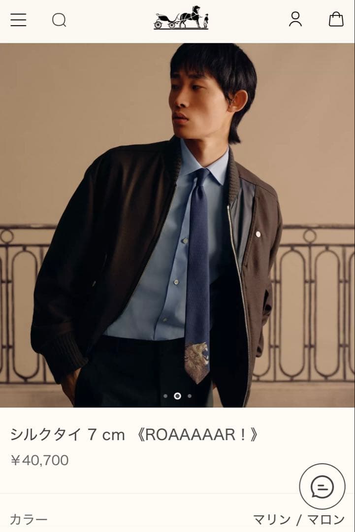 エルメス ネクタイ《ROAAAAAR！》 新品 未使用