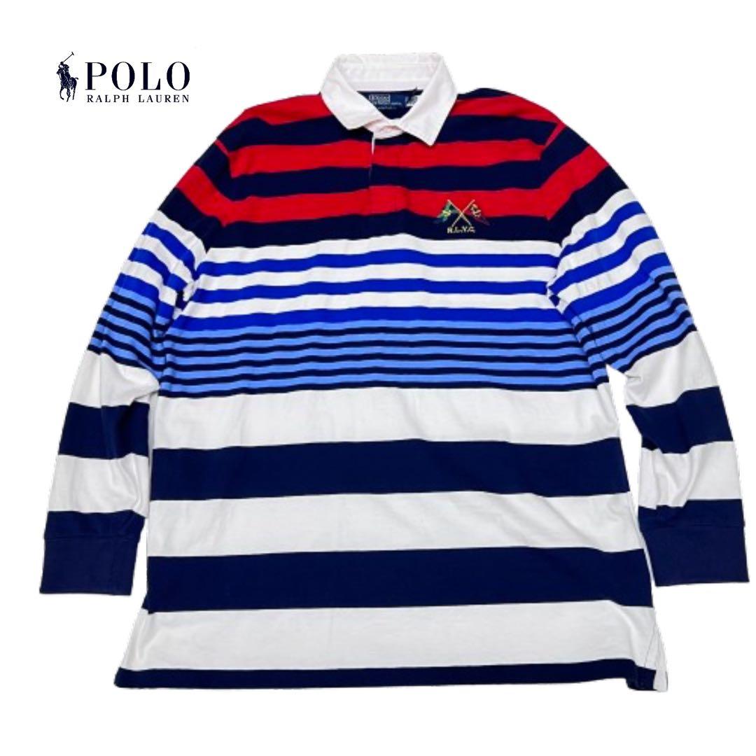ビッグサイズPolo Ralph Laurenラガーシャツ ストライプmh800