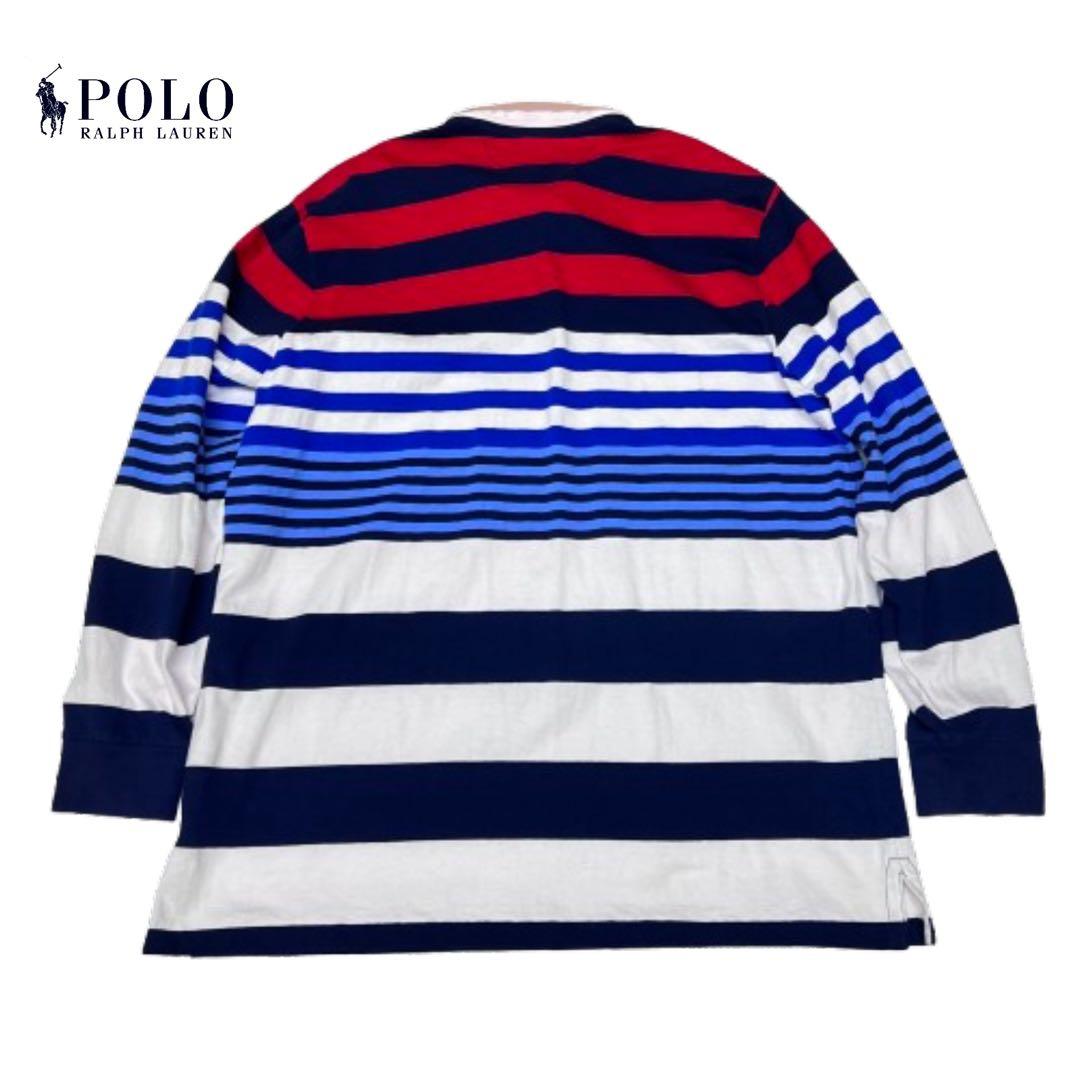 ビッグサイズPolo Ralph Laurenラガーシャツ ストライプmh800