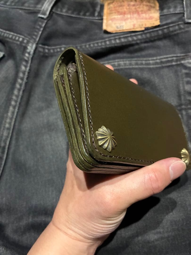 トラッカーウォレット　ミドル　ミリタリーカーキ　ブルガロ　※小判カン無料