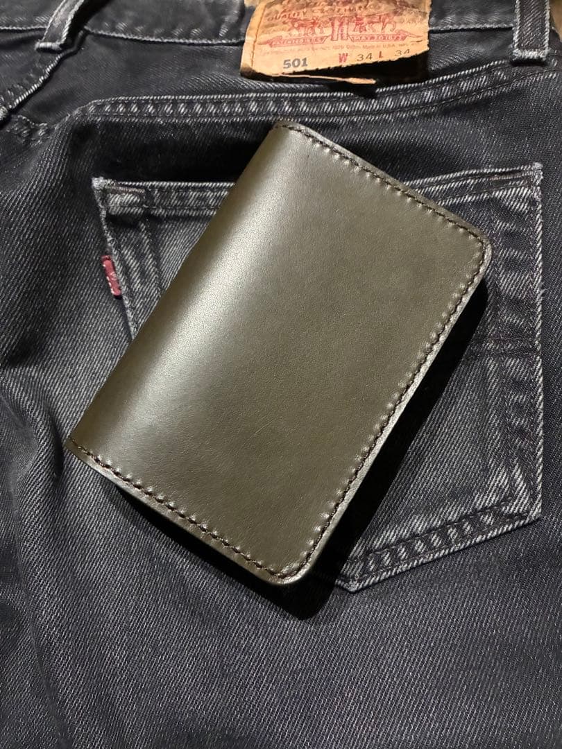 トラッカーウォレット　ミドル　ミリタリーカーキ　ブルガロ　※小判カン無料