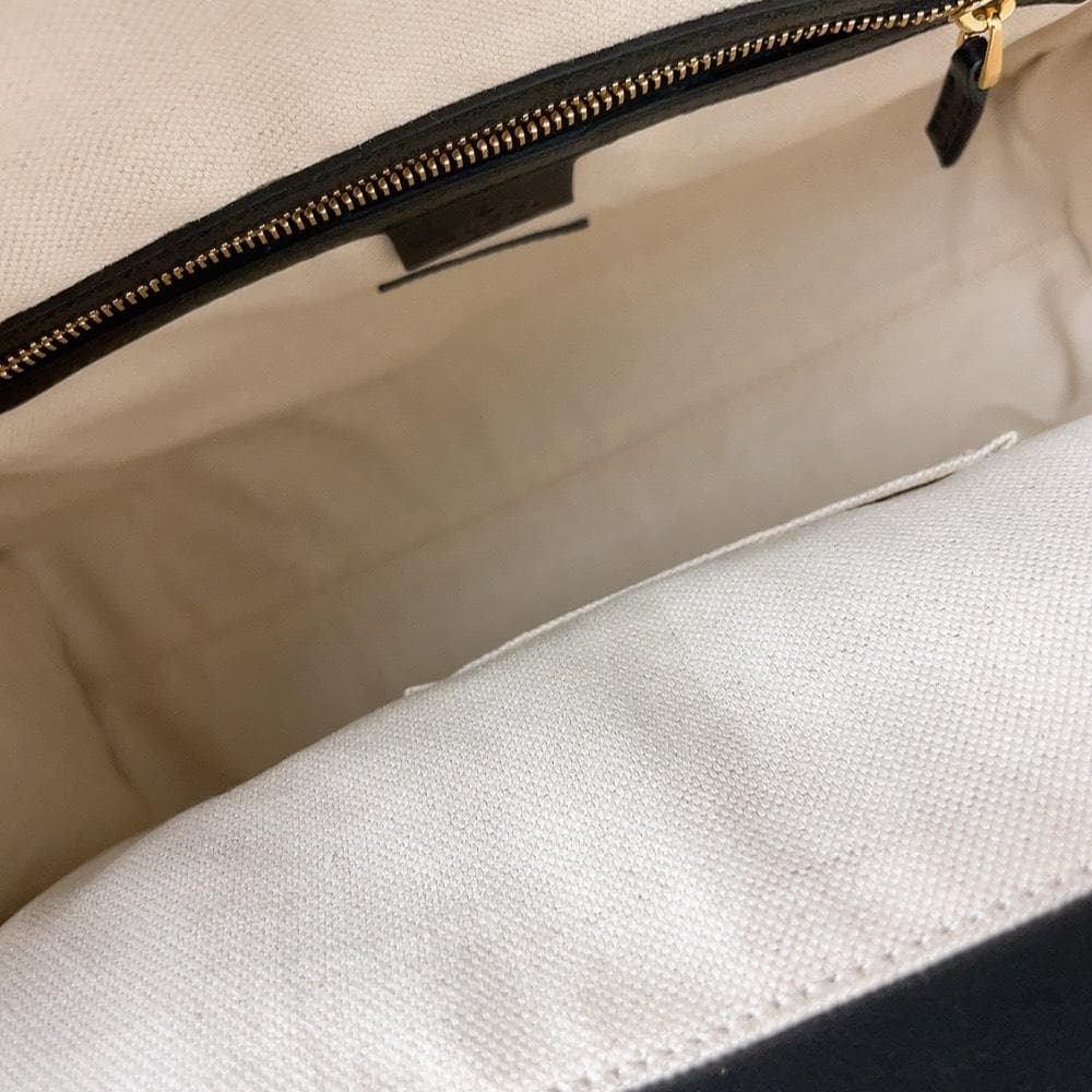 日本限定♡GUCCI トートバッグ レザー ブラック リボン 黒 440055