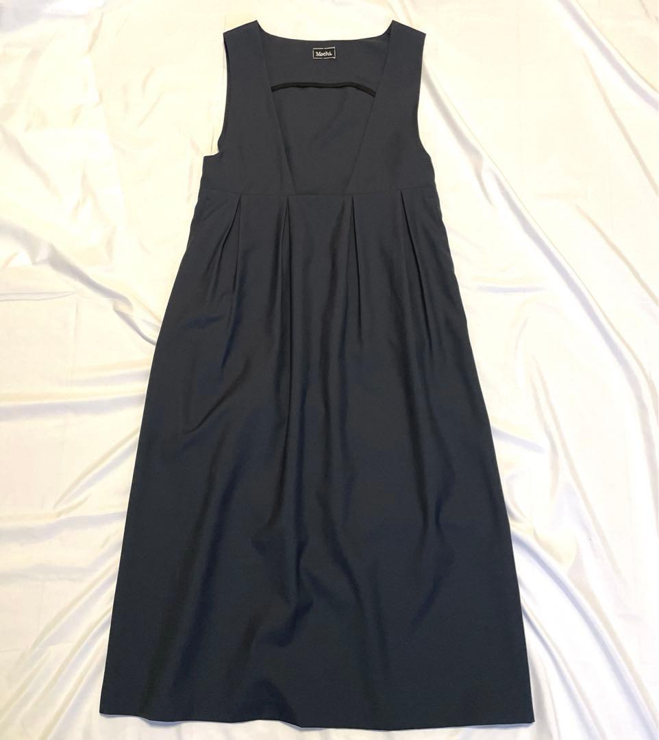 Mochi ディープブルー　ジャンパータックスカート　S モチ