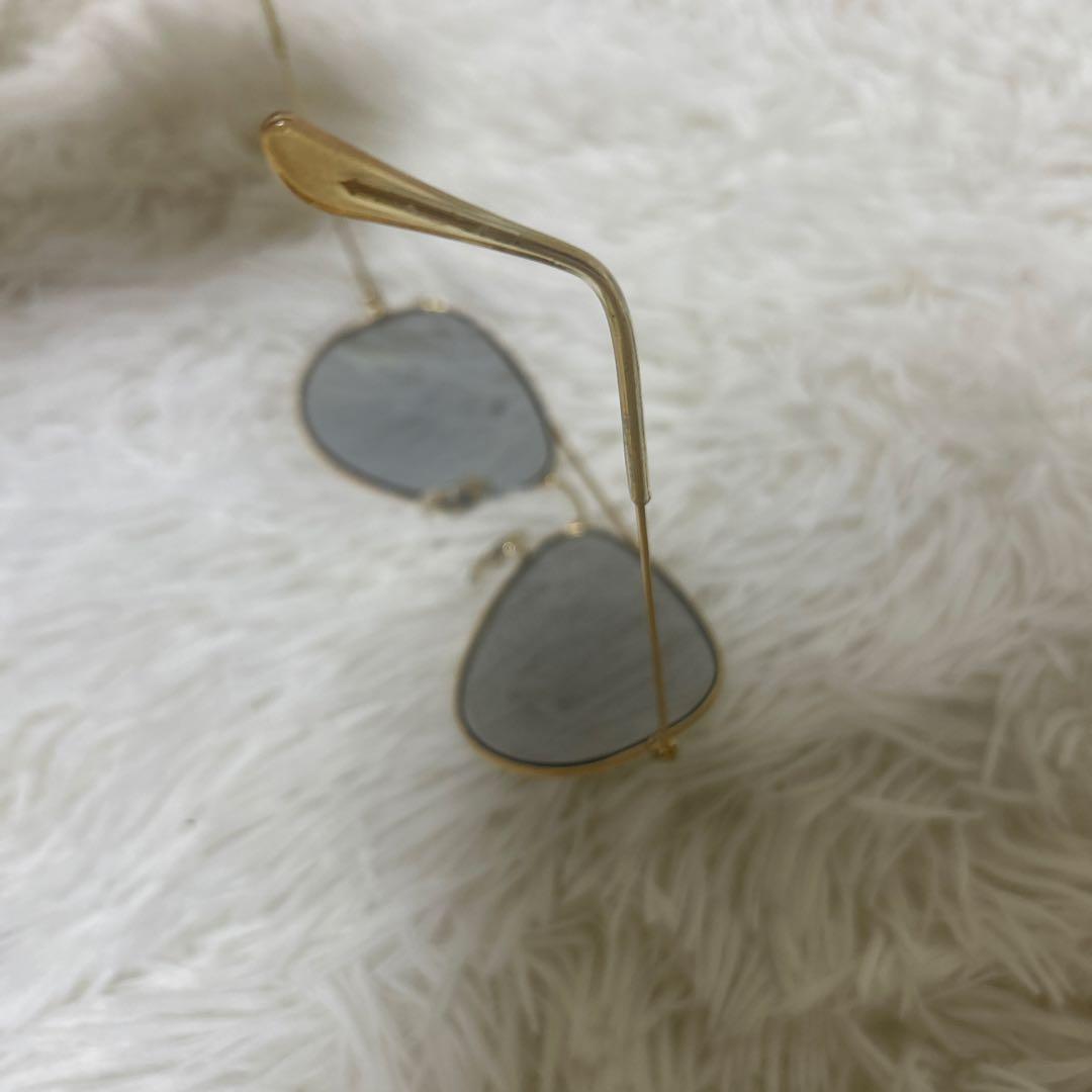 【美品】B&L RAYBAN AVIATOR 58□14 USA ゴールド
