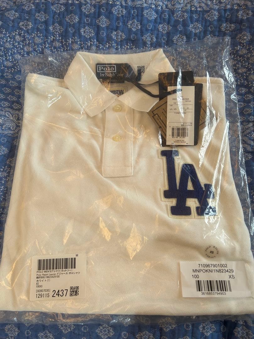 【新品未使用XS】ドジャース　ラルフローレン　ポロシャツ ホワイト
