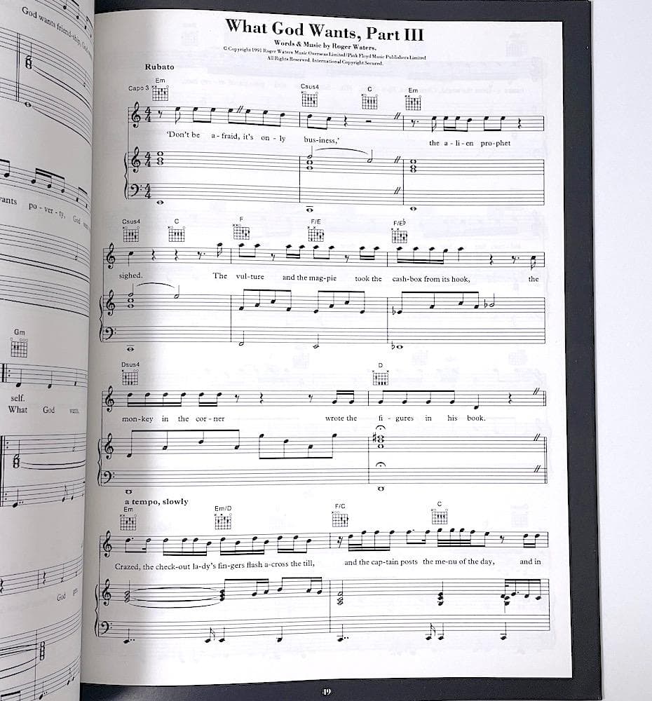 絶版本 スコア ロジャー・ウォーターズ 死滅遊戯 AMUSED TO DEATH