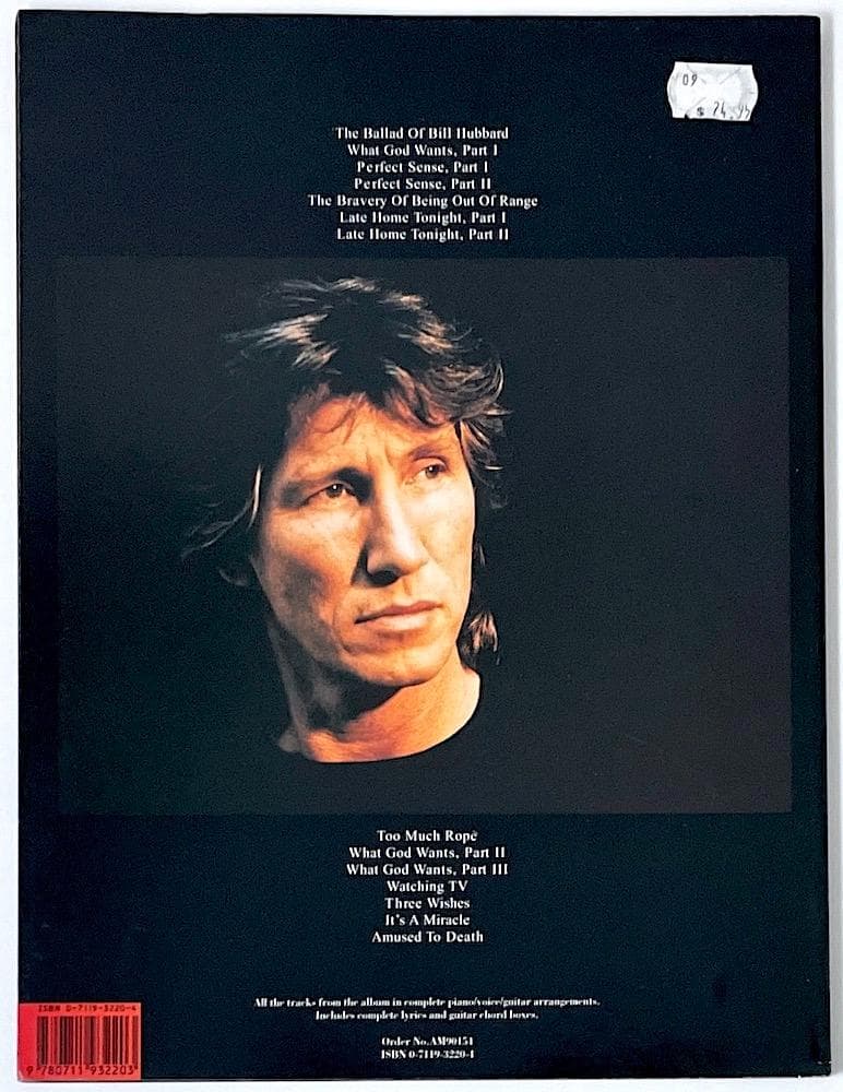 絶版本 スコア ロジャー・ウォーターズ 死滅遊戯 AMUSED TO DEATH