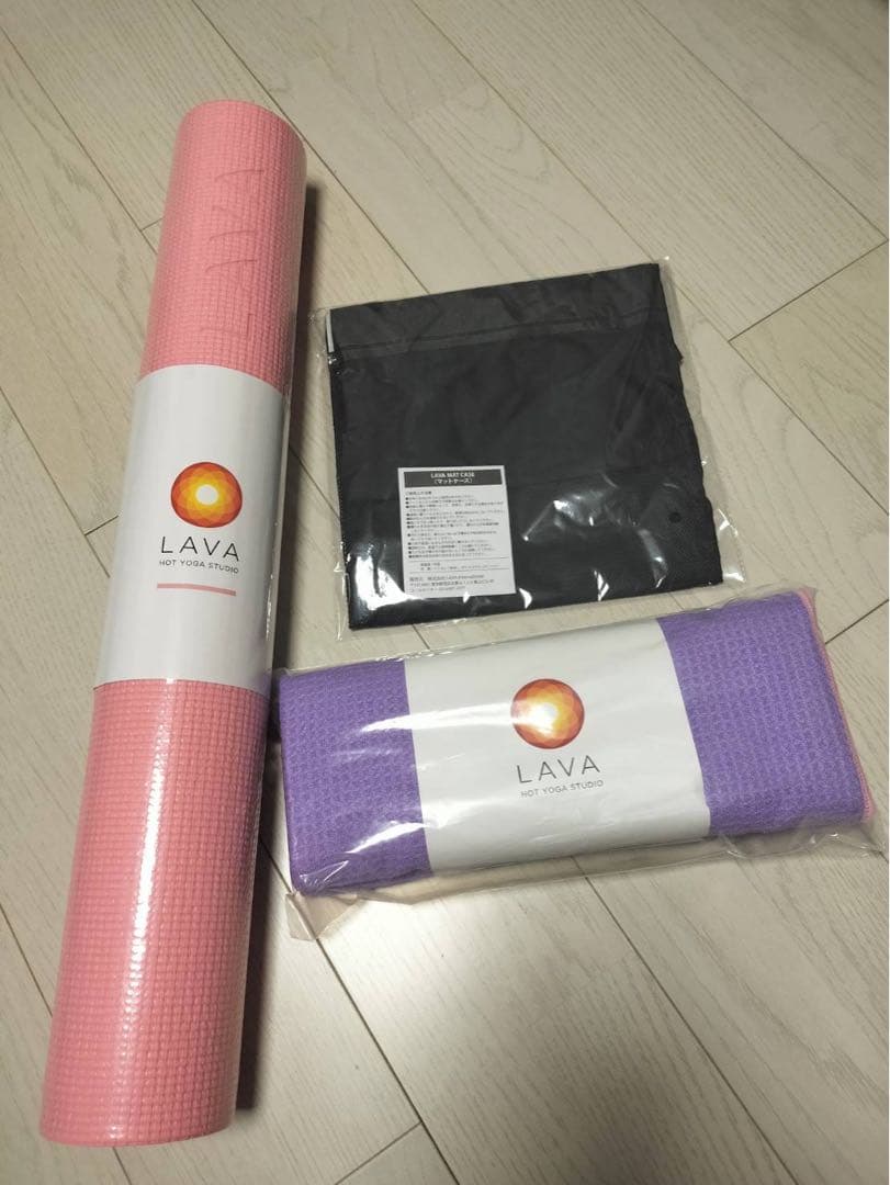 LAVA ヨガマット ラグ　マットケースの3点セット