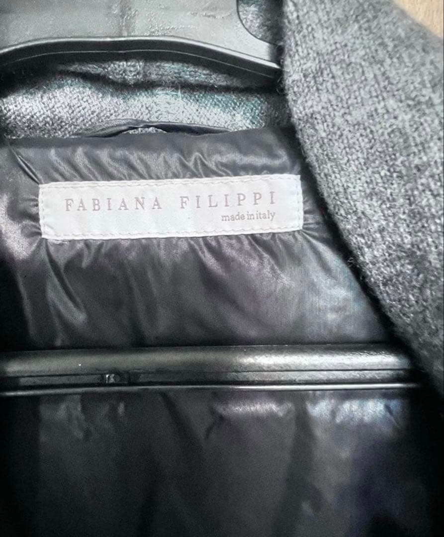 ファビアナフィリッピ　カシミアニット切り替え中綿コート