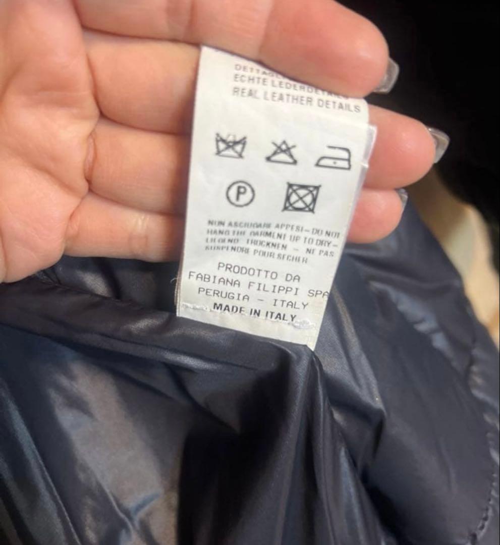 ファビアナフィリッピ　カシミアニット切り替え中綿コート