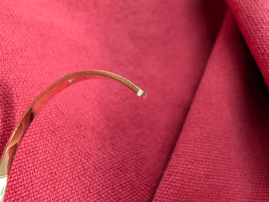 K18ハンドメイドバングル 約8.1g