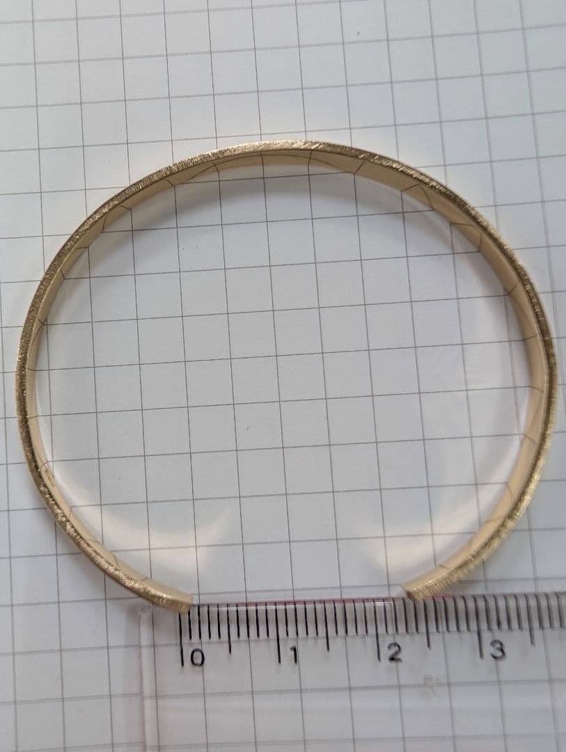 K18ハンドメイドバングル 約8.1g