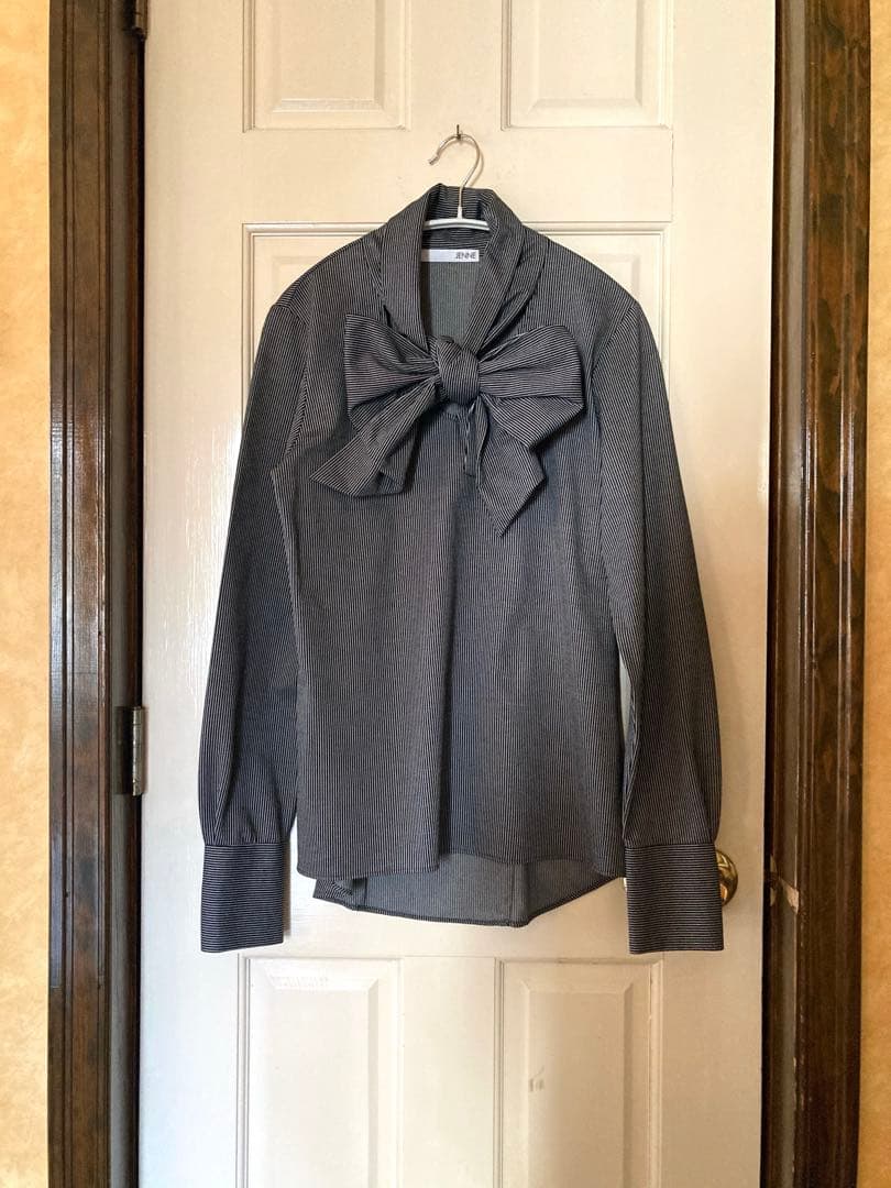 JENNE ジェンヌ　日本製ブラウス見えカットソー リボン