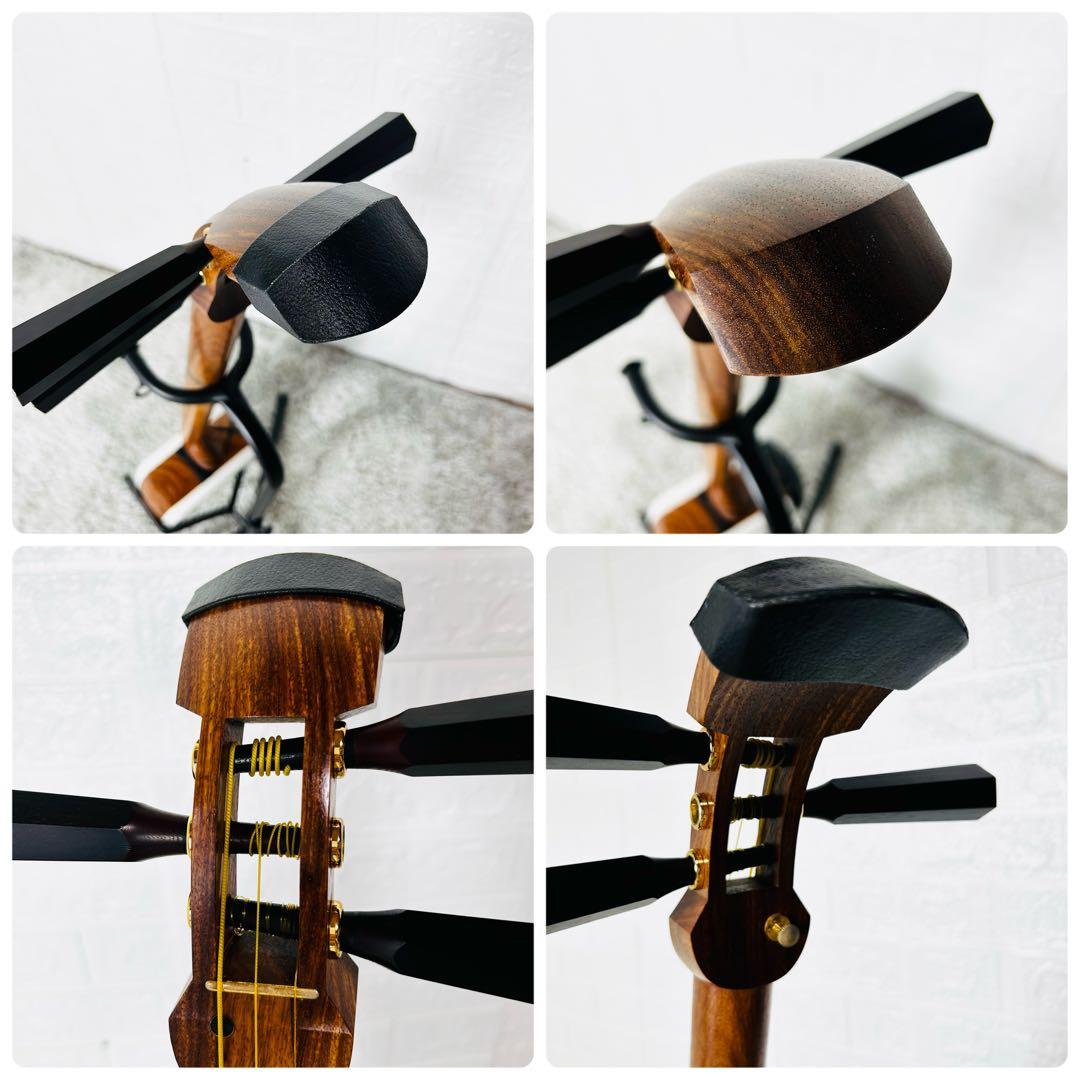 美品　津軽三味線　太棹　犬皮　花梨　東さわり　撥　皮やぶれ無し　初心者　入門