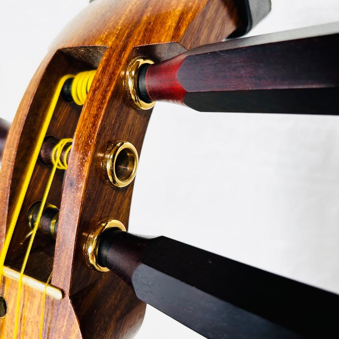 美品　津軽三味線　太棹　犬皮　花梨　東さわり　撥　皮やぶれ無し　初心者　入門