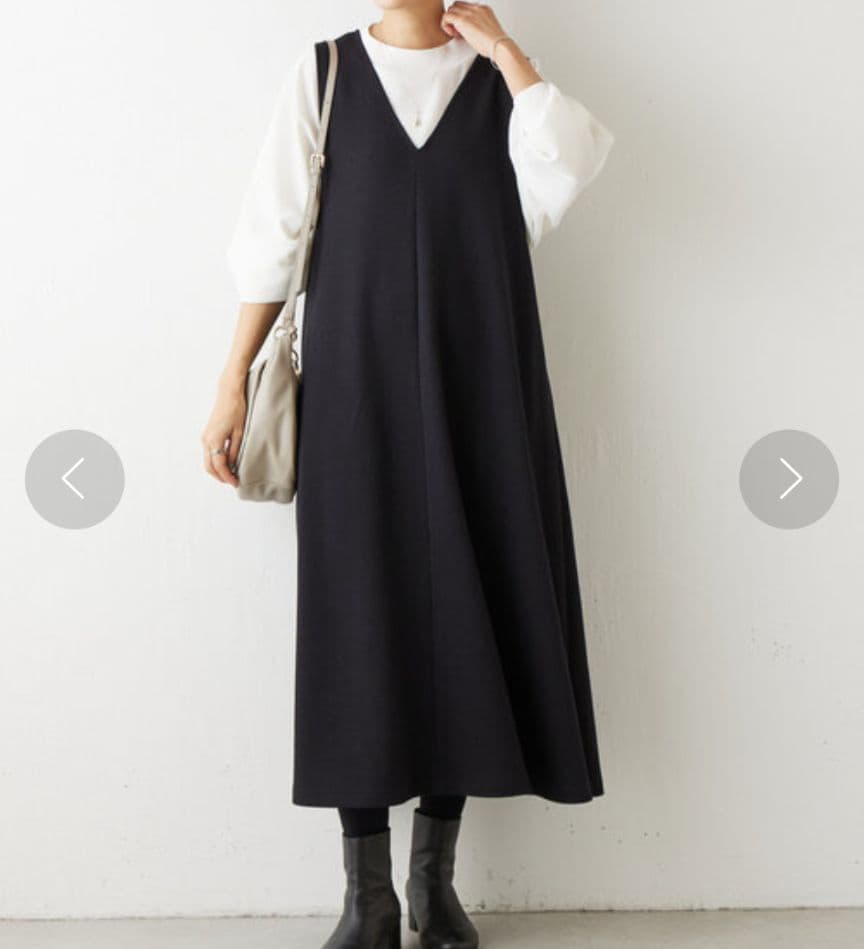 BEARDSLEY ビアズリー ブークレフレアーワンピース ブラック