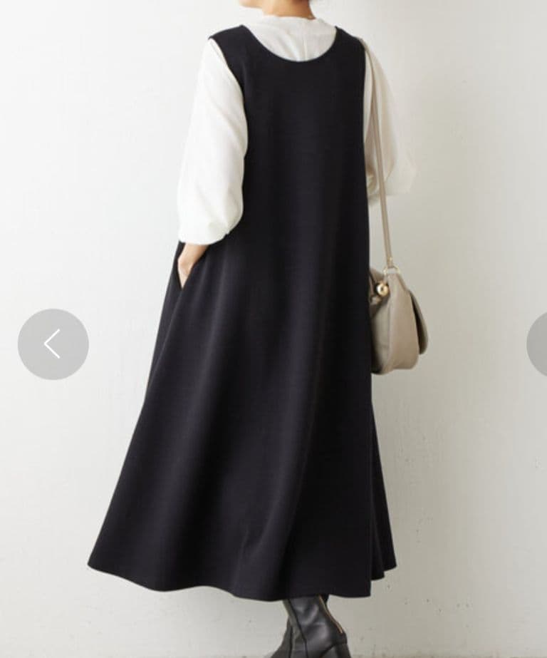 BEARDSLEY ビアズリー ブークレフレアーワンピース ブラック