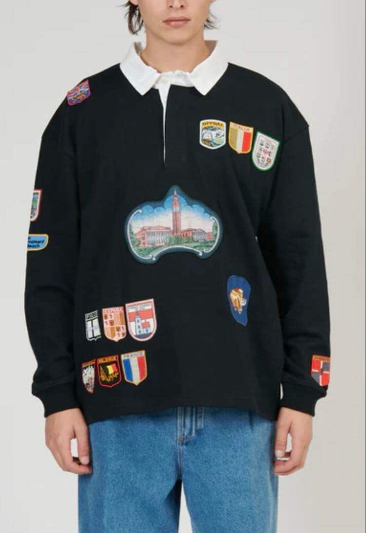 ウェア BODE MULTI-PATCH RUGBY SHIRT