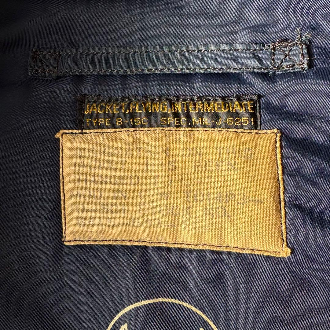 名作 バズリクソンズ B-15CフライトジャケットMA-1 M13184 紺色