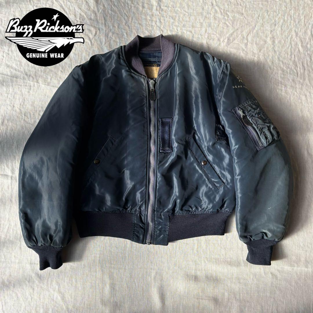 名作 バズリクソンズ B-15CフライトジャケットMA-1 M13184 紺色