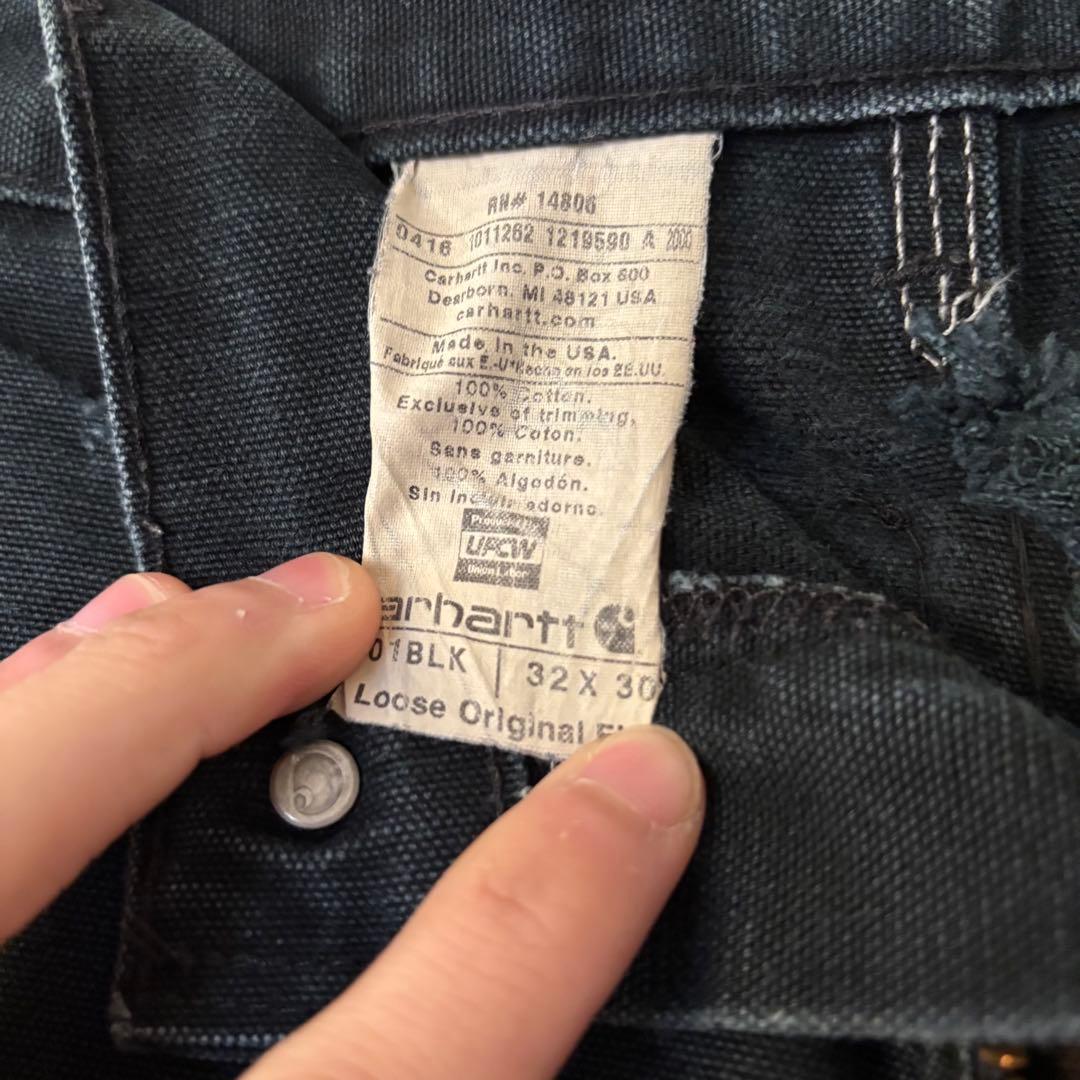 激レア個体 カーハート ダブルニー ブラック 32 × 30