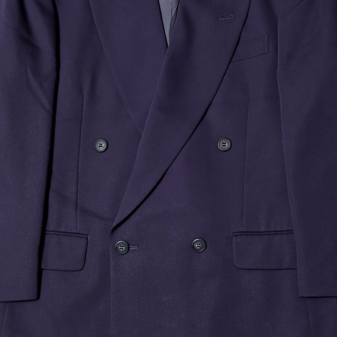 ヴィンテージ ダークネイビー ブルーカラー ダブル セットアップ スーツ JUN