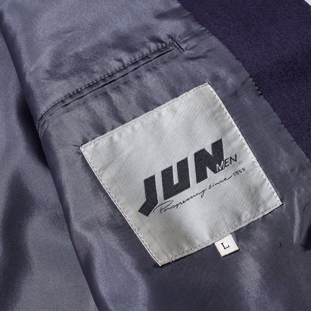 ヴィンテージ ダークネイビー ブルーカラー ダブル セットアップ スーツ JUN