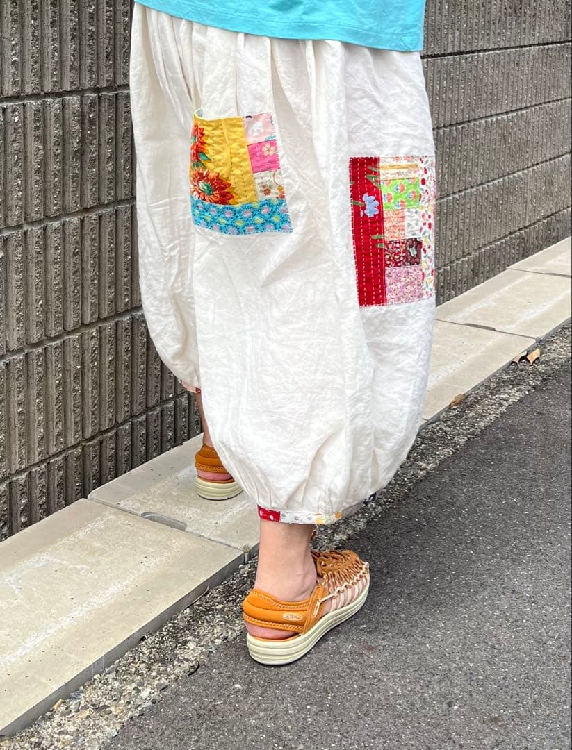 ちくちくもんぺパッチワークマゼンタピンク