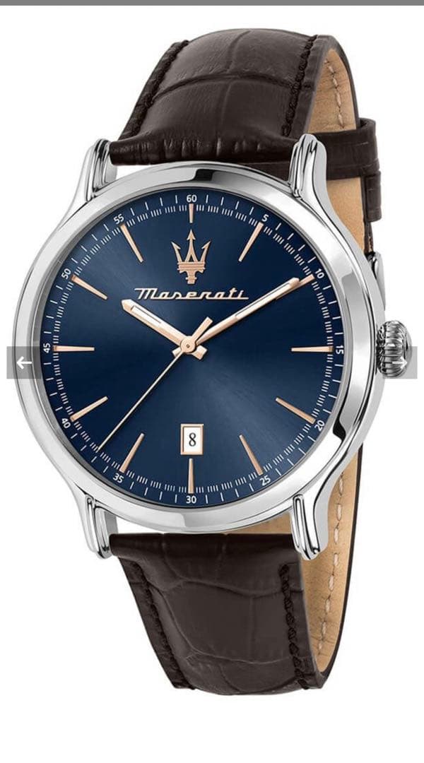 Maserati エポカ 42mm ブルーダイヤル ブラウンレザー