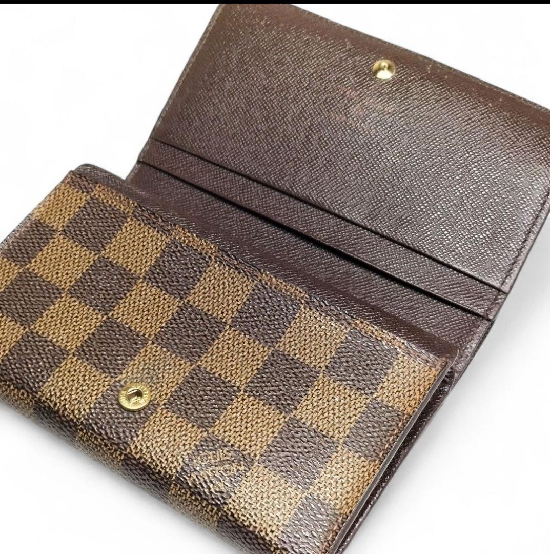 ✨美品✨ 折り財布 ポルトフォイユ トレゾール ダミエ エベヌ ルイヴィトン