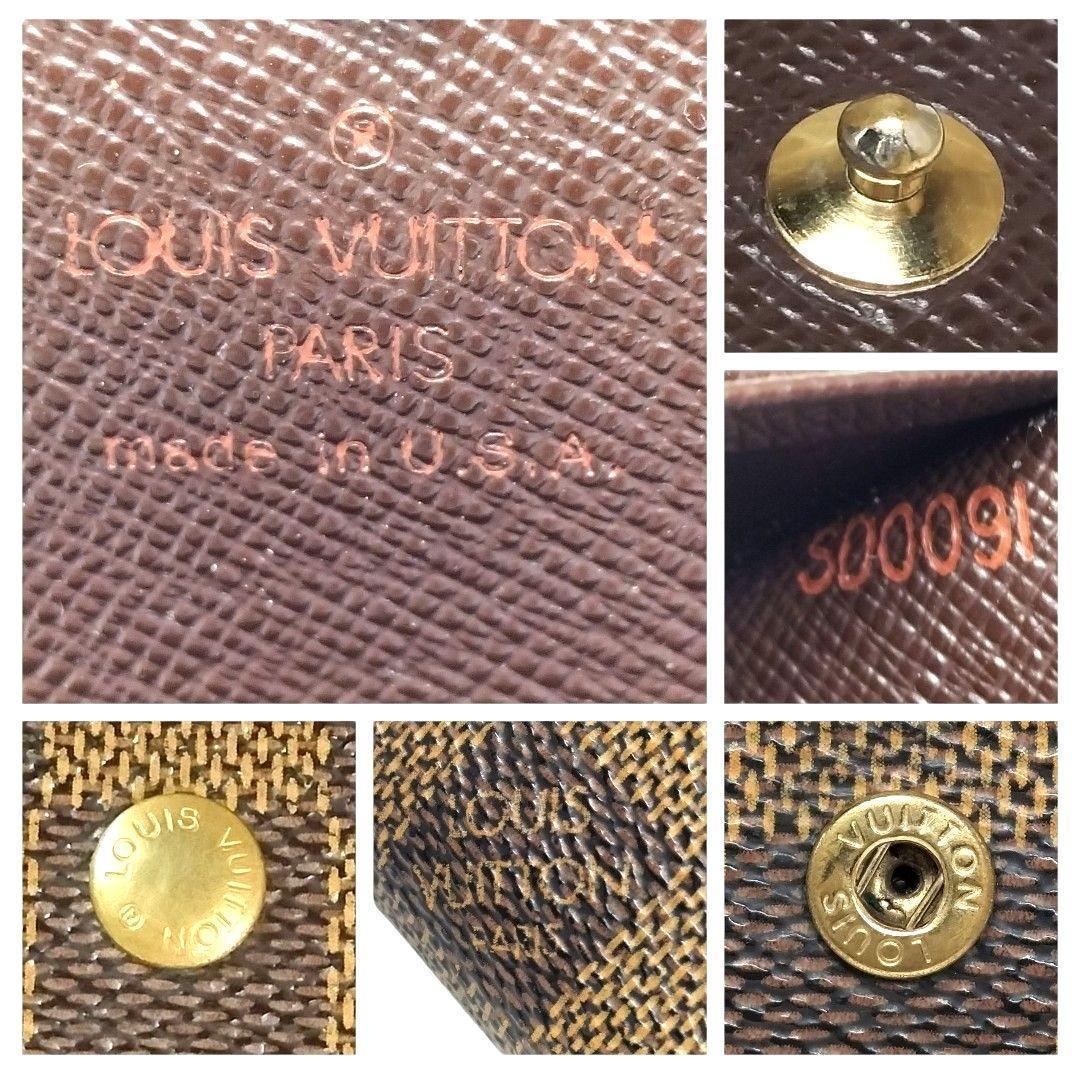 ✨美品✨ 折り財布 ポルトフォイユ トレゾール ダミエ エベヌ ルイヴィトン