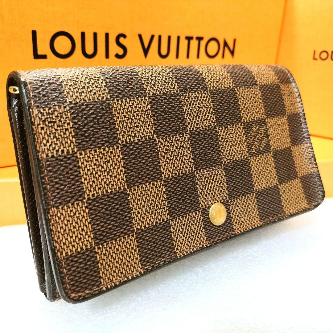 ✨美品✨ 折り財布 ポルトフォイユ トレゾール ダミエ エベヌ ルイヴィトン