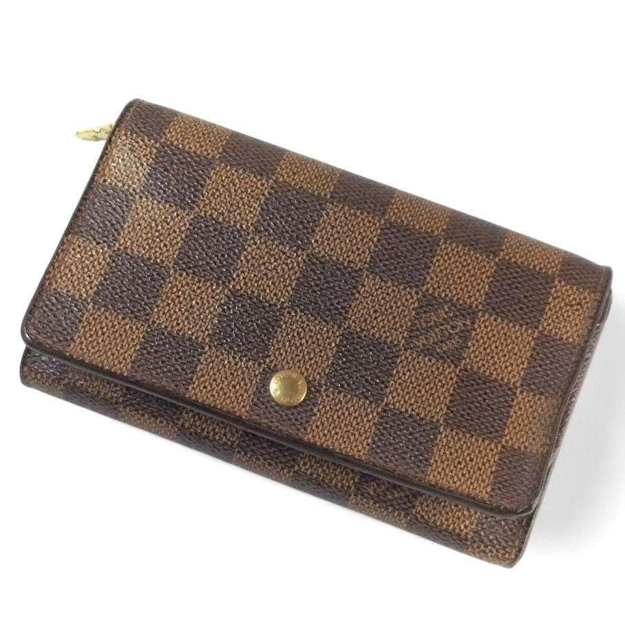 ✨美品✨ 折り財布 ポルトフォイユ トレゾール ダミエ エベヌ ルイヴィトン
