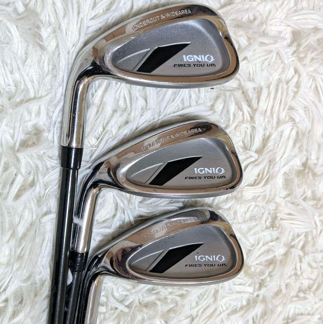 左利き レフティ IGNIO メンズアイアン 6本セット FLEX R カーボン