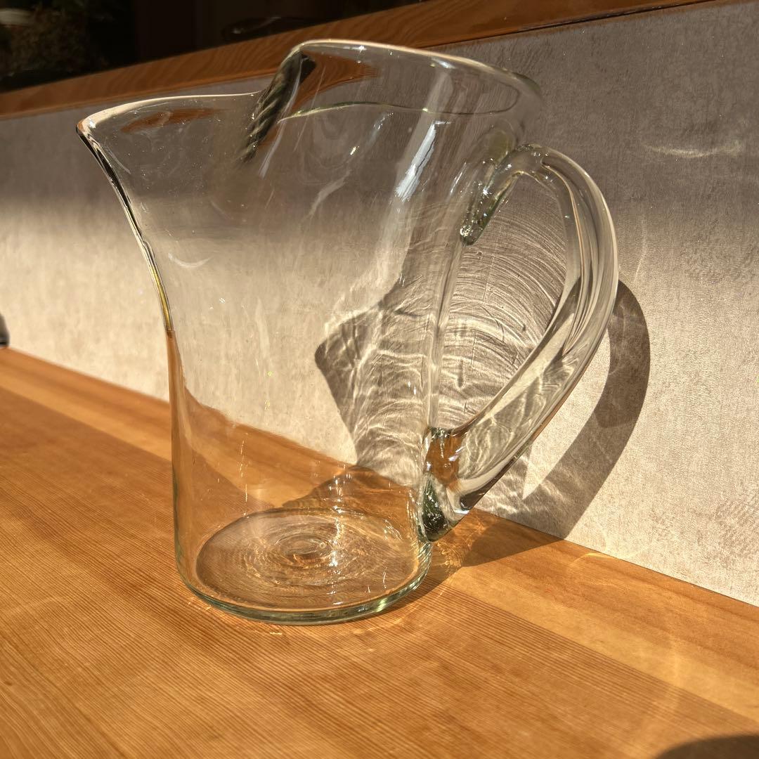 ペリカンピッチャー　奥原硝子　琉球ガラス