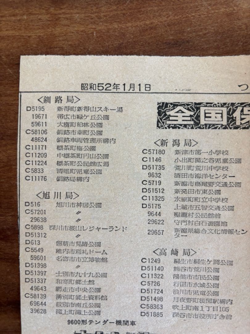 栄光の蒸気機関車と「つばめ」の元旦切り抜き