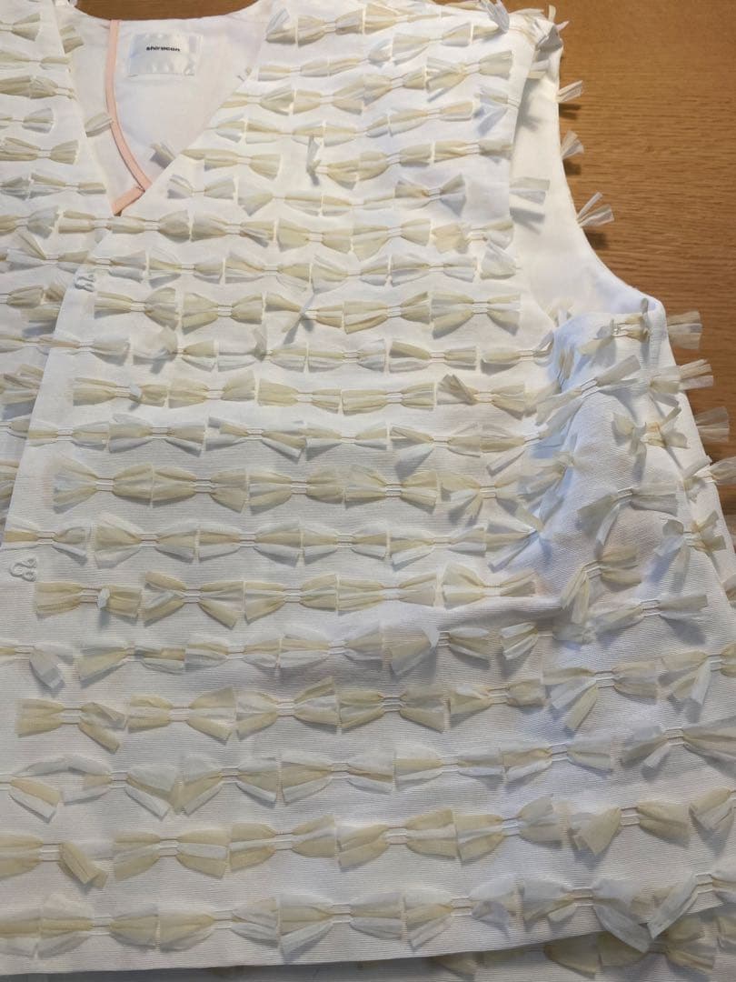 yori shirocon ミニリボンショートジレ 38 ホワイト×ホワイト