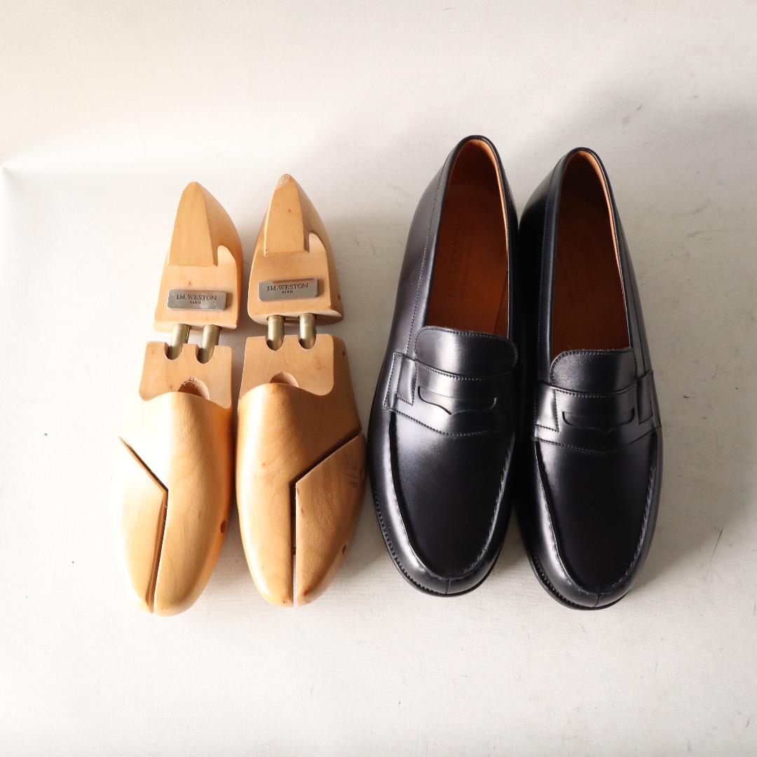 美品J.M. WESTON 180シグニチャーローファー 7C ブラック 黒