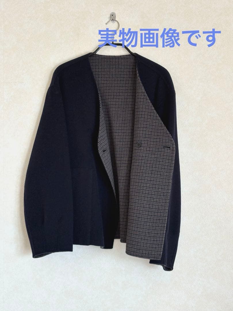 human woman リバーショートジャケットブルゾン ネイビー　Mサイズ