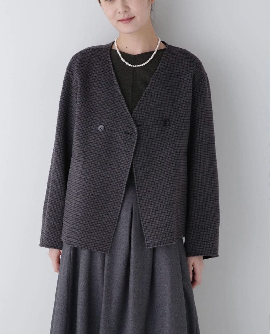 human woman リバーショートジャケットブルゾン ネイビー　Mサイズ