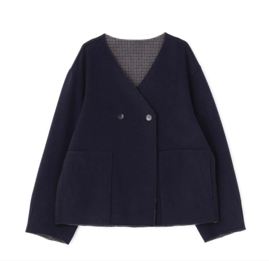 human woman リバーショートジャケットブルゾン ネイビー　Mサイズ