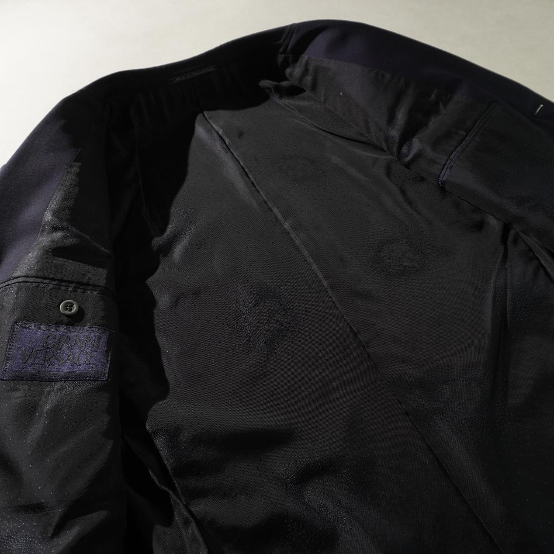 GIANNI VERSACE シングルセットアップスーツ ネイビー/UW350