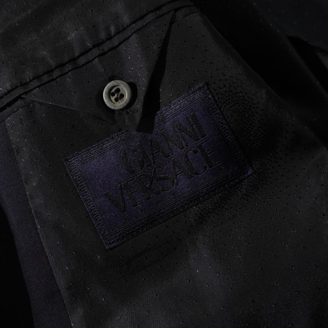 GIANNI VERSACE シングルセットアップスーツ ネイビー/UW350