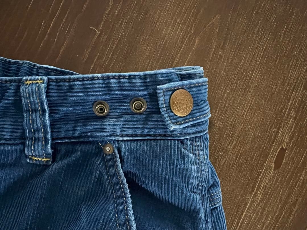 “RNA-N”ユーズドライクコーディロイワークパンツ・インディゴブルー・未使用品