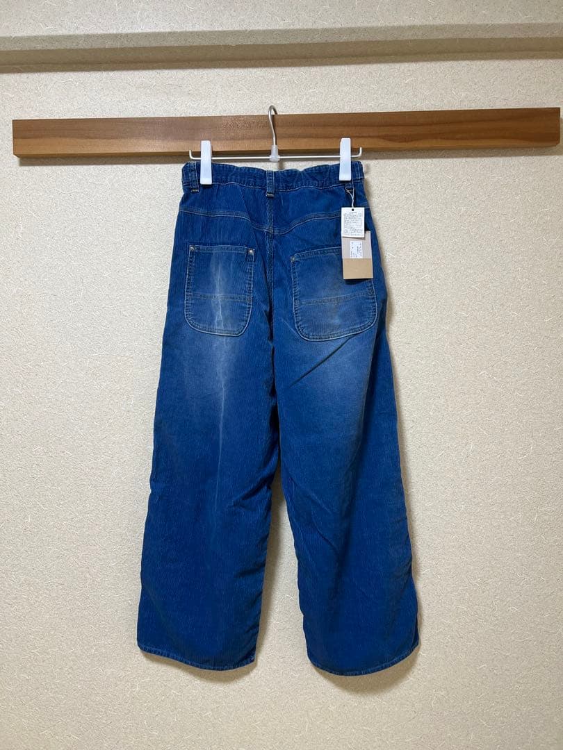 “RNA-N”ユーズドライクコーディロイワークパンツ・インディゴブルー・未使用品