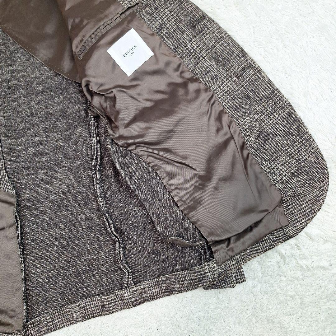 エディフィス　トラベルスーツ　セットアップ　グレンチェック　L