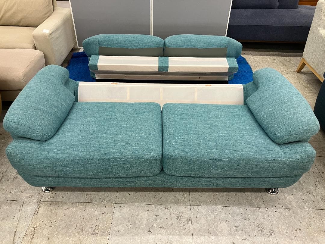 ニトリ 2人掛けソファ Nポケット グリーン