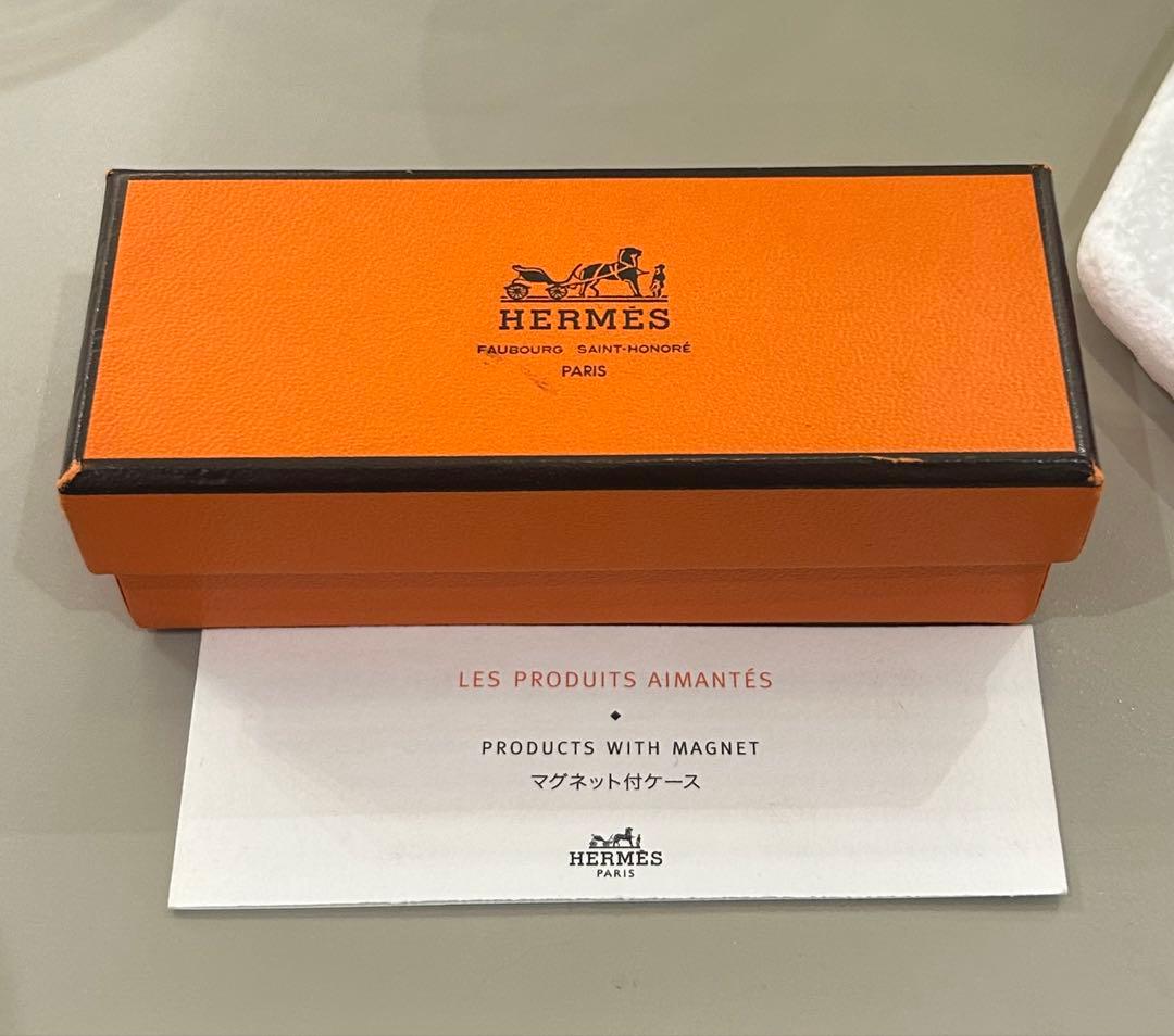 エルメス　リップスティクケース　鏡付き　マグネットタイプ　美品